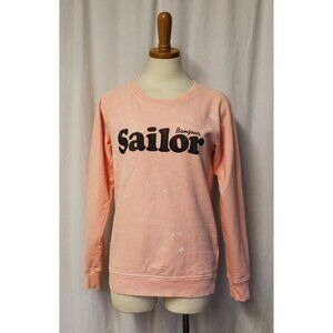 J CREW WOMEN'S SAILOR SWEATSHIRT PEACHY PINK COTTON SIZE XS NEW J1658